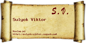 Sulyok Viktor névjegykártya