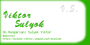 viktor sulyok business card